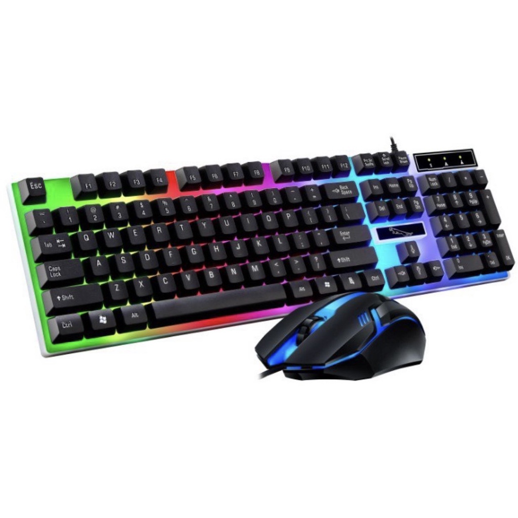 Bộ bàn phím giả cơ và chuột game dành cho game thủ NTC G21B led đa màu