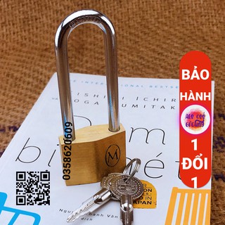 Ổ Khóa Dài Bằng Đồng Chìa 4 Khía Thắng Đĩa Xe Máy 4 x ,1,7 x 11 cm Với 2 Chìa Khóa , Sử Dụng Cho Khóa Cổng , Khóa xe đạp