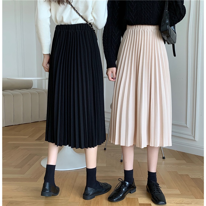 Chân váy maxi SUXI lưng cao phong cách Hàn Quốc thời trang dành cho nữ