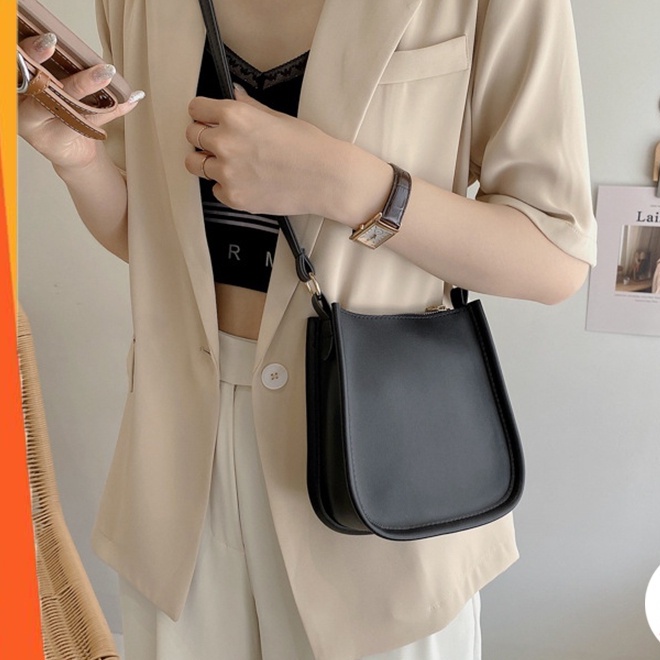 Túi xách đeo chéo nữ mini nhỏ basic đựng điện thoại đi chơi - Túi xinh PK 258