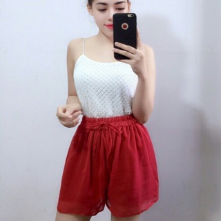 Set áo ren 2 dây + quần voan siêu xinh