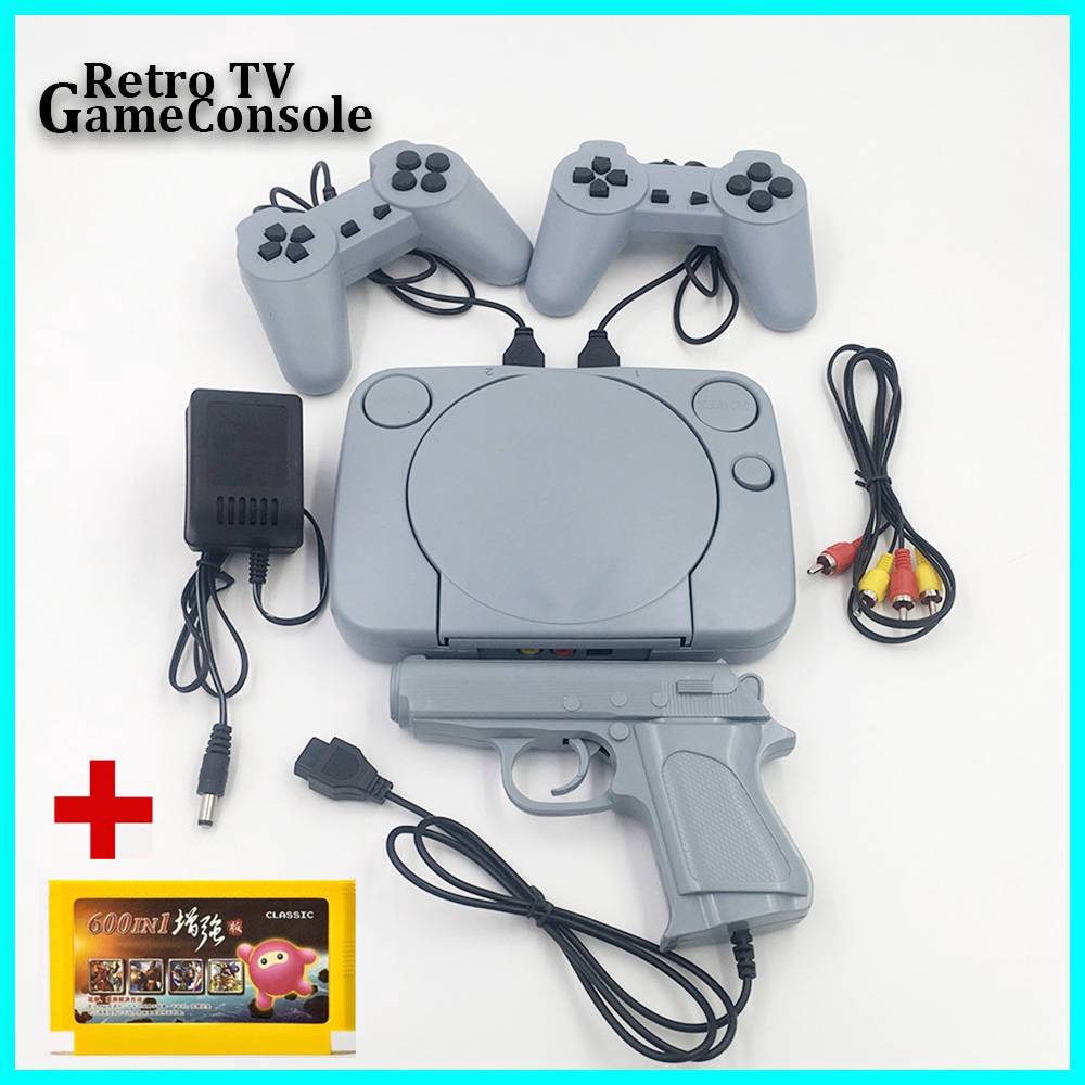 Pistol Gamepad TV Game Console With Game Tape Built In 600 Retro Video Games READY STOCK