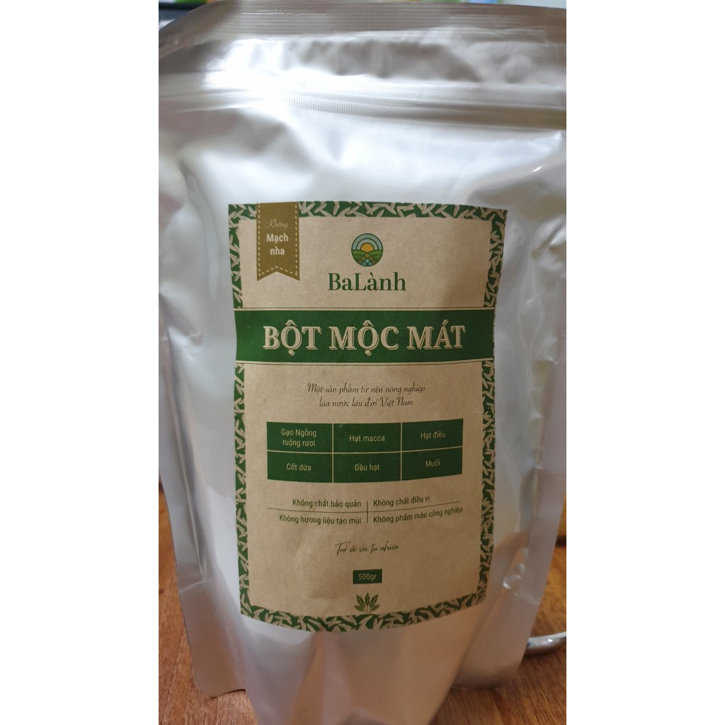 Bột mộc mát Ba Lành 500g tốt cho trẻ nhỏ và cả người lớn - Nguyên bản