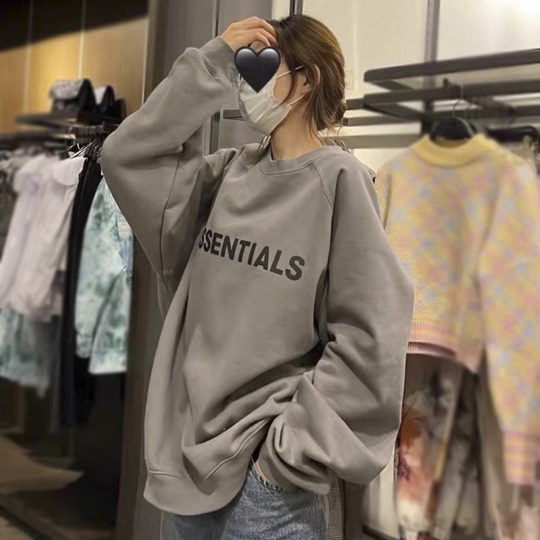 Áo Sweater ESSENTIALS Màu Lạ Áo Sweater Chất Nỉ Ngoại Form Rộng Tay Bồng Unisex Nam Nữ - KD