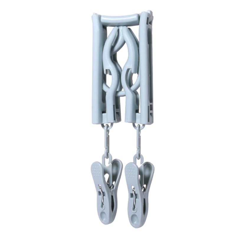 Móc Treo Quần Áo Có Kẹp Chống Trượt Có Thể Gấp Gọn Tiện Dụng Mang Theo Du Lịch / Cắm Trại