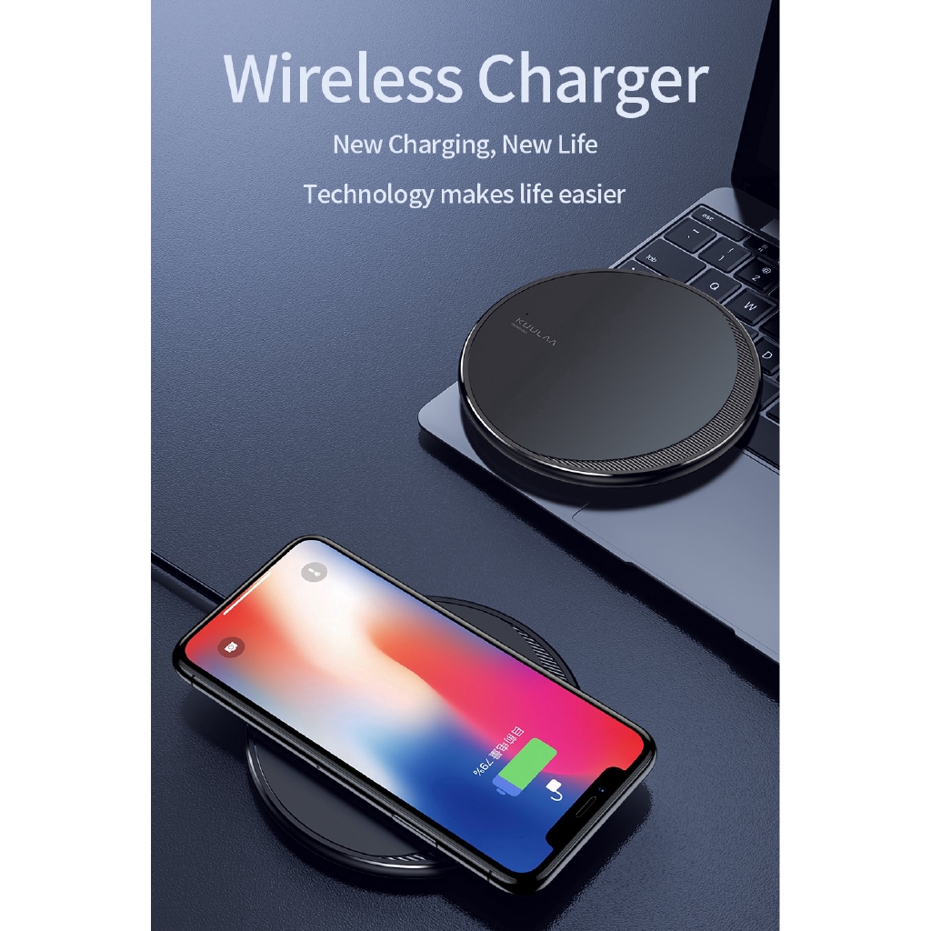 Đế Sạc Nhanh KUULAA 10W Không Dây Tiện Dụng Cho Iphone X / XS Max XR 8 Plus / Samsung