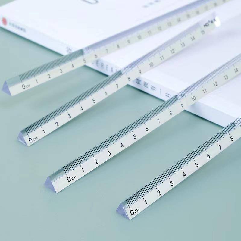 Thước Đo Hình Tam Giác Ba Chiều Trong Suốt Đơn Giản Không In Đo Lường Gió 20cm Cho Học Sinh / Văn Phòng