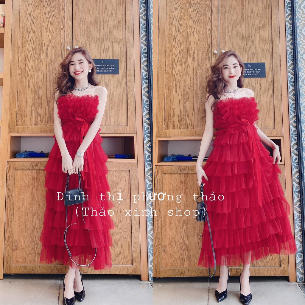 Đầm dự tiêc sang chảnh xếp tầng Verosa Dress