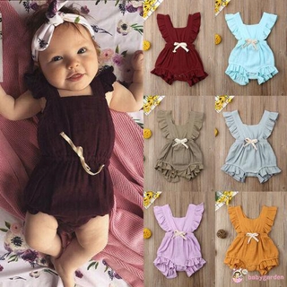 Bộ áo liền quần không tay dễ thương dành cho bé gái