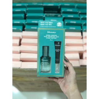 Tinh chất JM Solution Marine Luminous Pearl Hyaluronic Acid Double Ampoule Pearl (30ml+15ml)