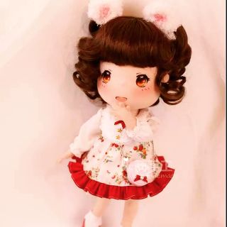 Búp bê vải cao cấp cô bé tóc xoăn
