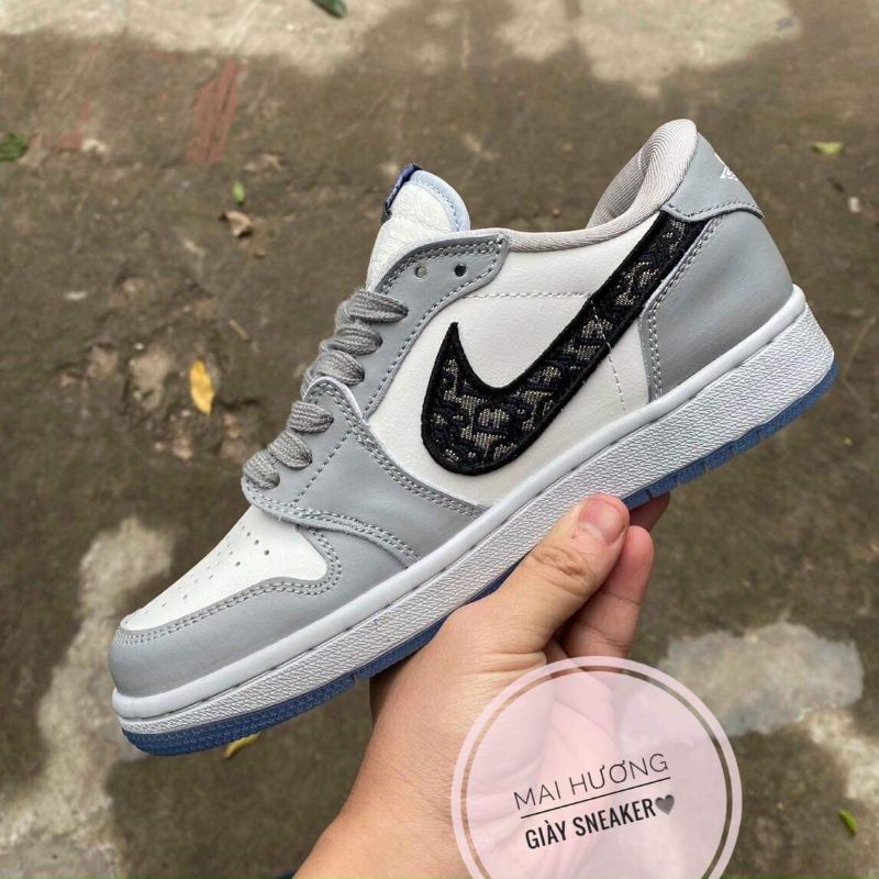 _giày thể thao nam nữ sneaker,giày jocdan dior 11_jd1 cổ thấp full bill full Box
