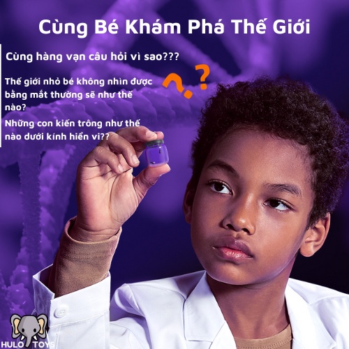 Đồ Chơi Khoa Học Kính Hiển Vi Hulo Toys, Kính Hiển Vi Cầm Tay Cho Bé Thực Hành Nghiên Cứu Khoa Học, Đồ Chơi Giáo Dục