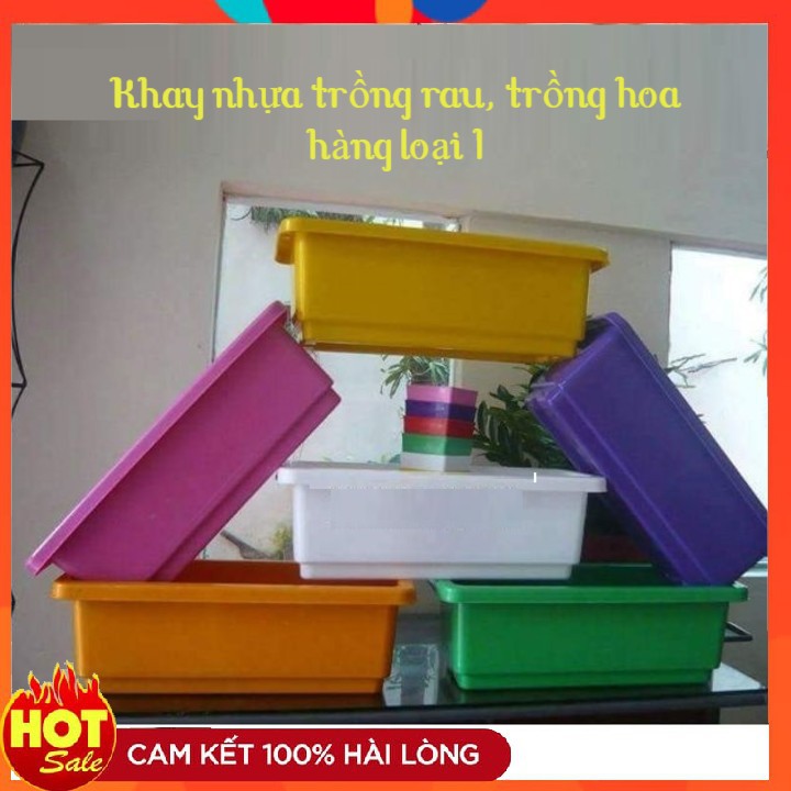 Chậu nhựa thông minh trồng rau, trồng hoa [ HÀNG LOẠI 1] - Chậu nhựa hình chữ nhật siêu bền, siêu đẹp