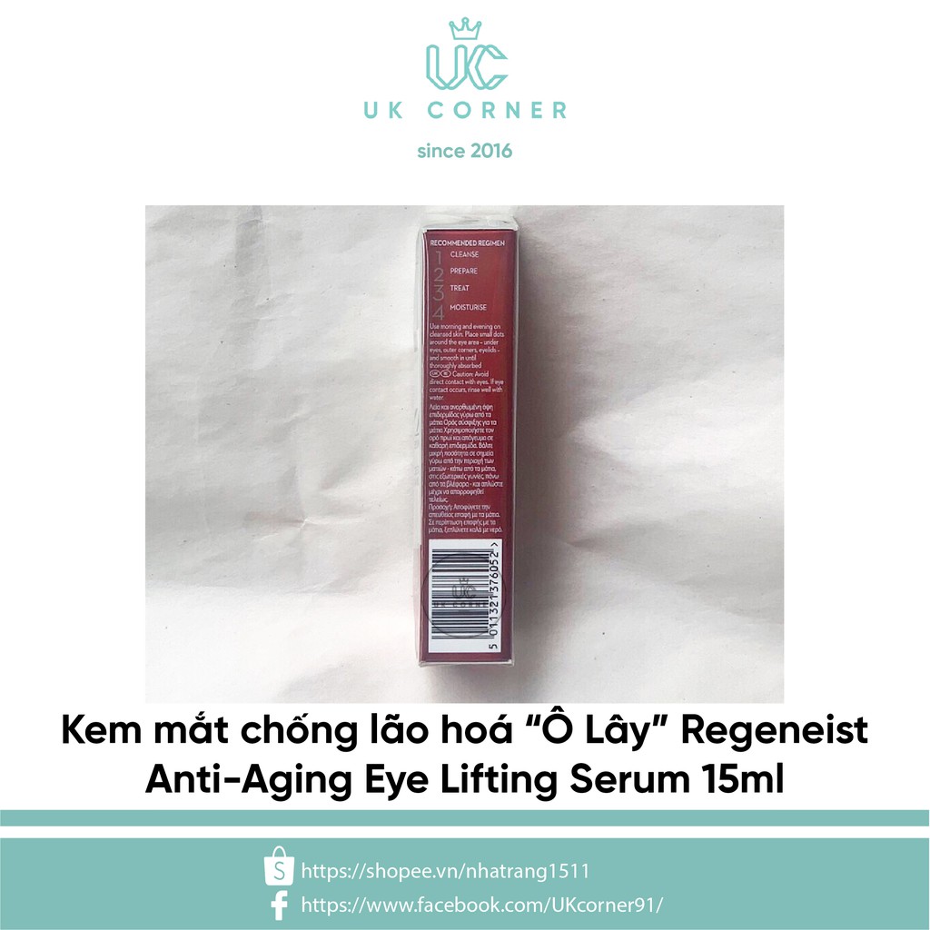 OLAY UK Kem mắt chống lão hóa OIay Regenerist Anti-Ageing Eye Lifting Serum 15 ml