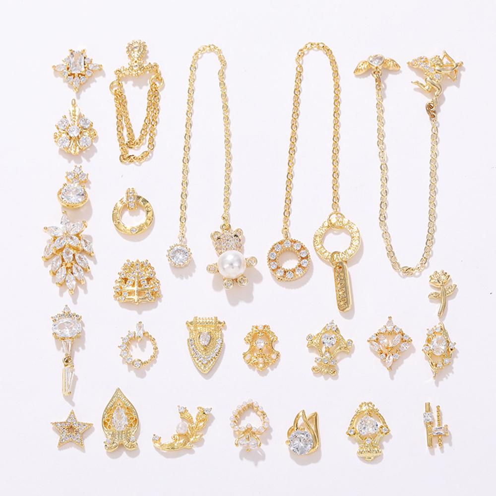 Phụ Kiện Trang Trí Móng Tay Hình Mũi Tên Và Hoa Thần Cupid Sang Trọng