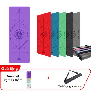 Thảm tập Yoga Louis cao cấp chất liệu cao su PU chống trơn trượt tặng kèm túi đựng và nước xịt thảm