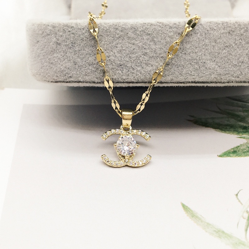 Dây chuyền nữ TITAN NGUYÊN CHẤT KHÔNG GỈ vòng cổ nữ đính đá pha lê thời trang sang trọng