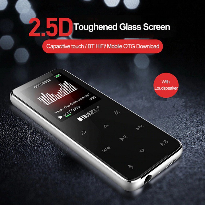 Máy Nghe Nhạc Ruizu X16: MP3 HiFi Thể Thao Bluetooth - Bộ Nhớ Trong 8GB