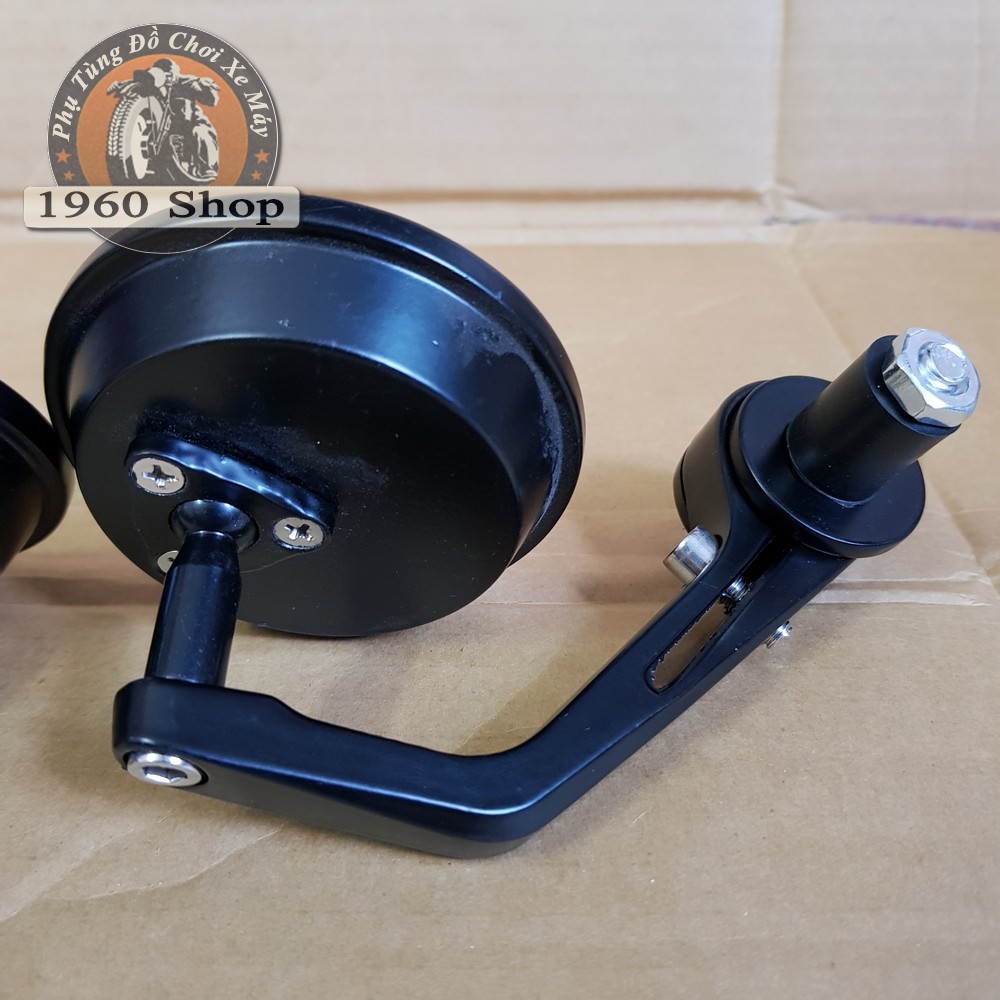 Gương gù tròn mặt kính xanh  chất liệu nhôm cnc, kèm gù, mặt kính xanh chống chói phù hợp độ Cafe Racer Tracker