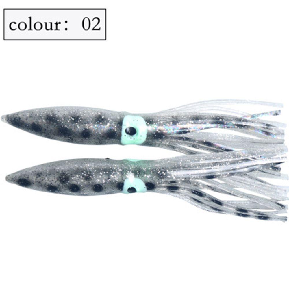 MUVAKO Bộ 2 Mồi Câu Cá Hình Bạch Tuộc Bằng Silicon Mềm 4 Màu Tùy Chọn