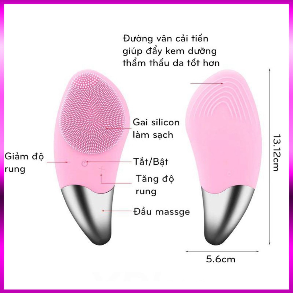 Máy Rửa Mặt SONIC FACIAL Công Nghệ Sóng Siêu Âm Làm Sạch Da Hiệu Quả, Chính Hãng Nâng Cơ , Xóa Nhăn , Chống Lão Hóa