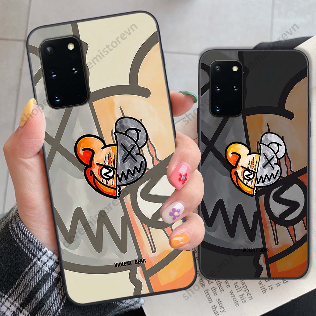 Ốp lưng Samsung S20 / S20 Plus / S20+ hình kaws, kith, bear brick nổi 3D phong cách độc đáo