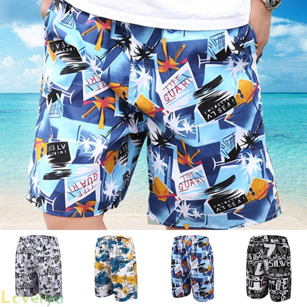 【Ready Stock】Men Swimming Board Shorts Swim Surf Shorts Trunks Bermuda Beach Wear Quick Dry@New
