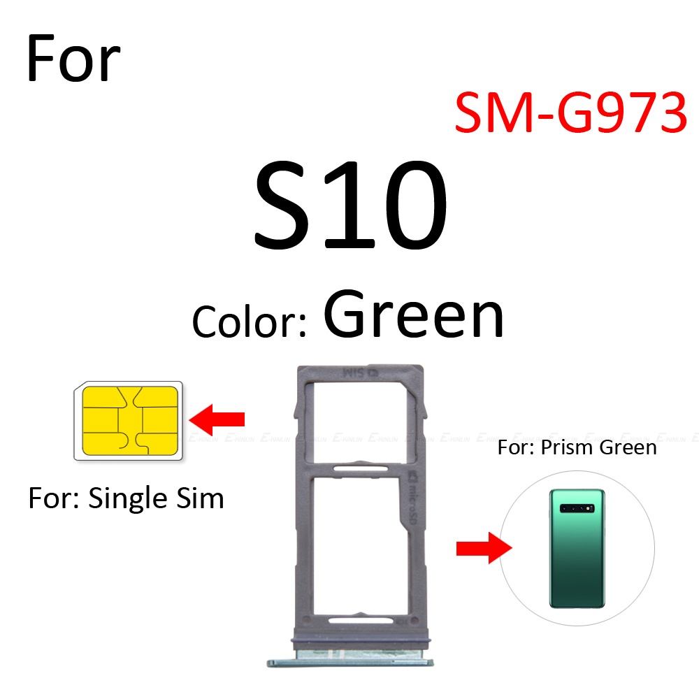 Khay Đựng Thẻ Sim Cho Samsung Galaxy S10 Plus G975 G973 Micro SD