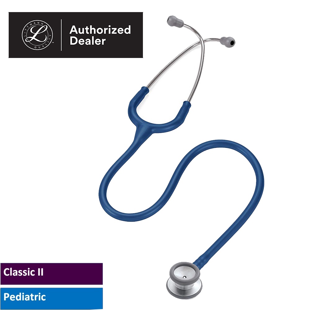 Ống nghe 3M Littmann Classic II Khám Nhi, mặt nghe tiêu chuẩn, dây nghe màu xanh Navy, 2123