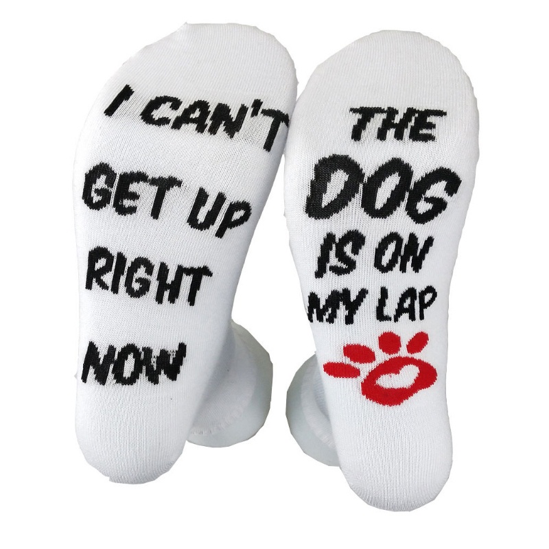 Youyo Đôi Vớ In Chữ I Cant Get Up Now The for Dog Is On My Lap Pri Vui Nhộn Mới Lạ Cho Nam Và Nữ
