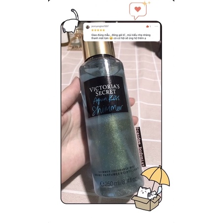 Body mist xịt thơm Victoria's Secret 250ml 𝐀𝐪𝐮𝐚 𝐊𝐢𝐬𝐬 𝐒𝐡𝐢𝐦𝐦𝐞𝐫