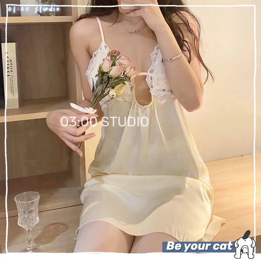 （Giao hàng bảo mật） 🔥Đầm/Đồ Ngủ 2 Dây Sexy🔥Phi Lụa Satin Cao Cấp Sang Chảnh 40-60kg---036 | BigBuy360 - bigbuy360.vn