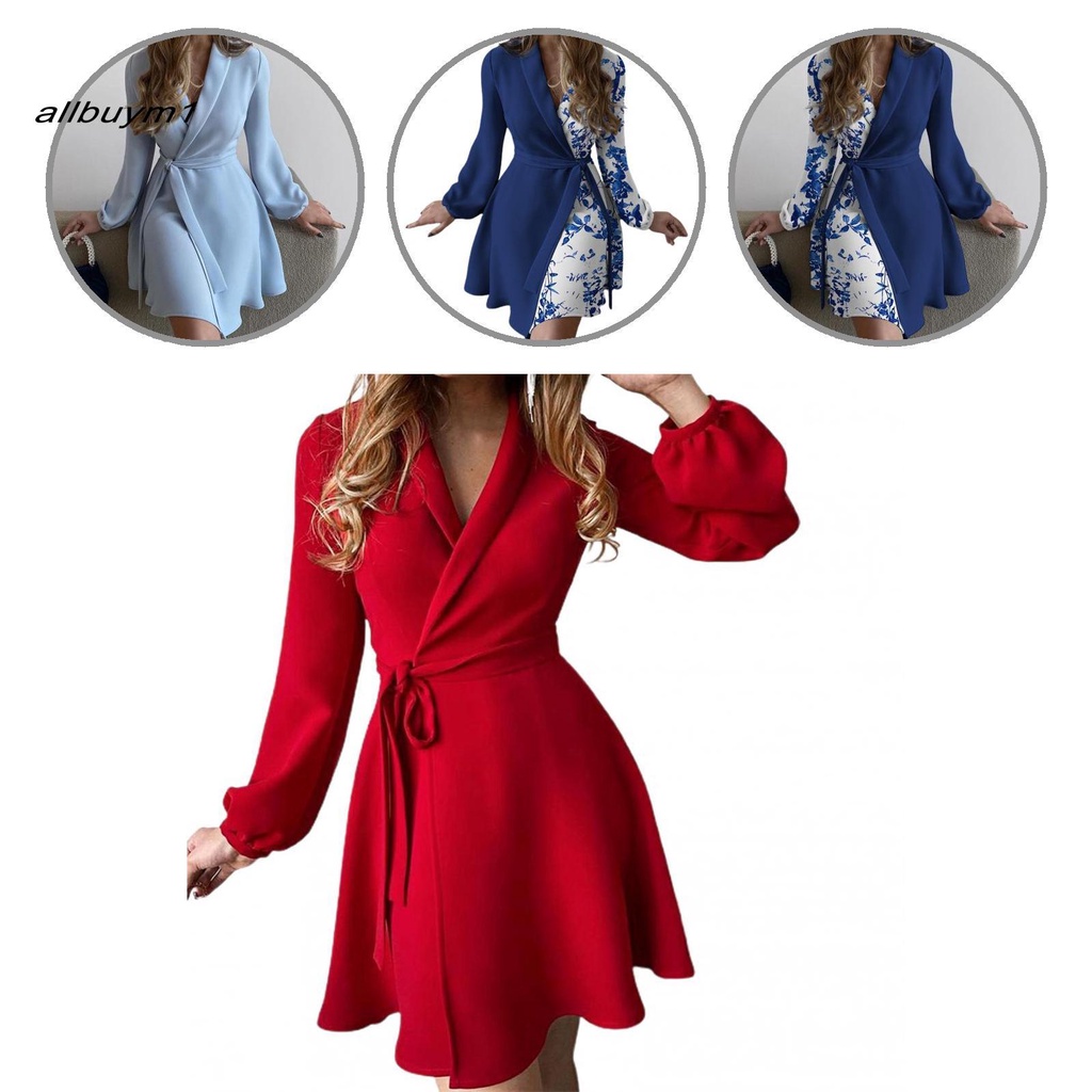 Đầm sơ mi họa tiết hoa thời trang công sở cho nữ