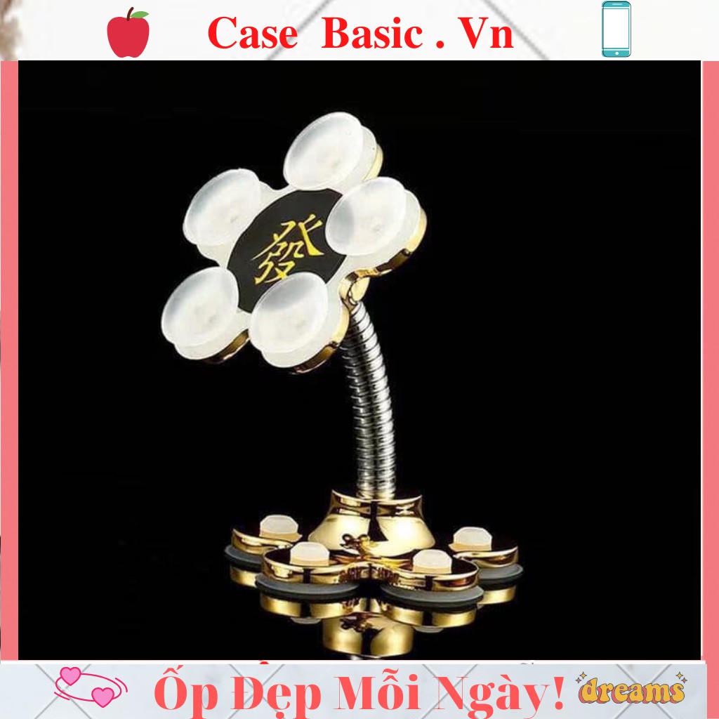 Giá Đỡ Điện Thoại Hít Hoa Chân Không Điện Thoại Hình Bông Hoa 5 Cánh 2 Đầu