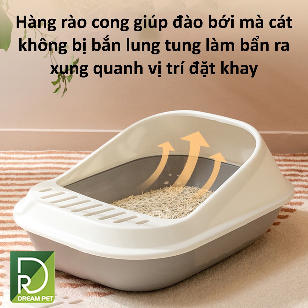 CHẬU VỆ SINH CHÓ MÈO CAO CẤP - BỒN VỆ SINH CHO MÈO CAO CẤP Dreampet (PKW036)