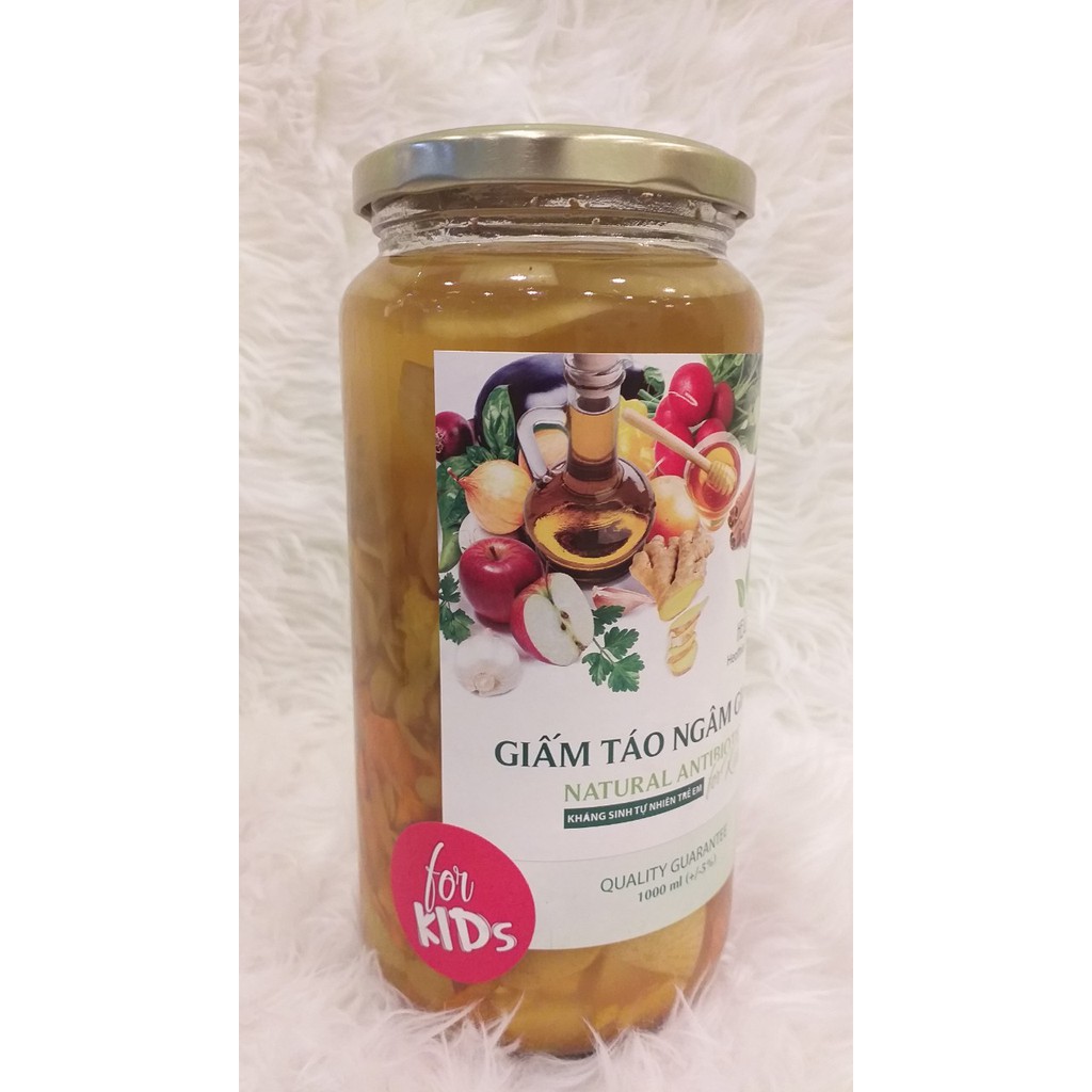 Giấm táo ngâm gia vị Viet Healthy 100ml, kháng sinh tự nhiên trẻ em VietHealthy- giúp chống viêm, hỗ trợ miễn dịch