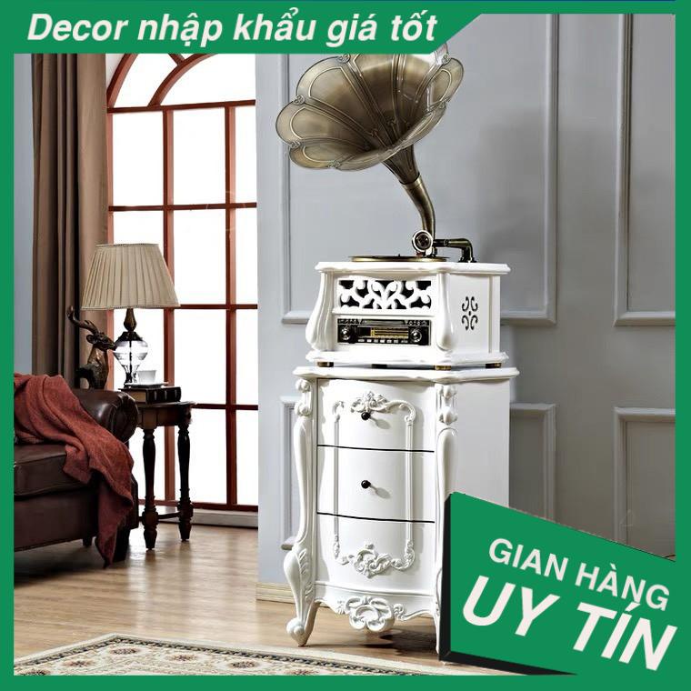 Máy phát nhạc loa kèn đồng, Hàng nhập khẩu Cao Cấp, Tặng kèm 1 đĩa than Mozart, 2 đĩa CD, 1 USB