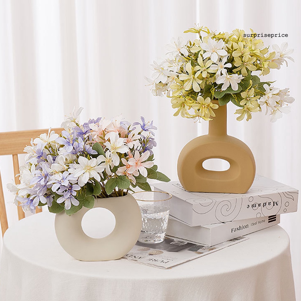 Set 5 nhánh hoa giả bằng vải sống động để trang trí nhà cửa