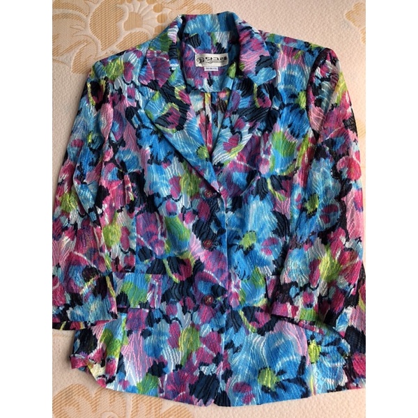 Pass Áo blazer hoạ tiết màu mè