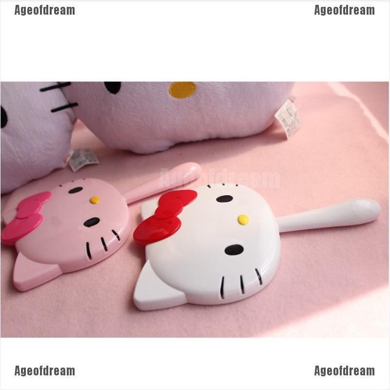 Gương trang điểm cầm tay hình mèo Hello Kitty dễ thương xinh xắn