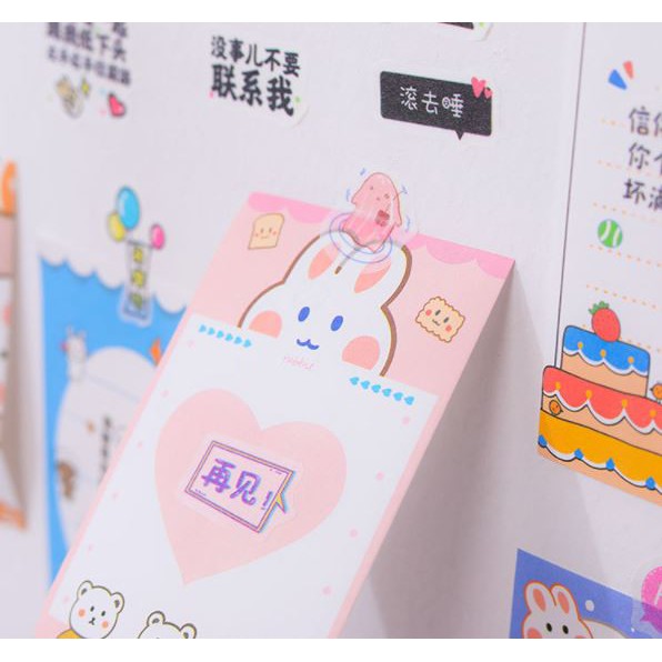 Giấy Note - Miếng Dán -  Sticker Dán Mini Cute Nhỏ Gọn Nhiều Mẫu Cực Xinh Xắn.