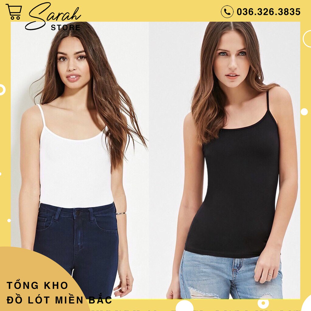 Áo 2 Dây Sợi Dẹt Basic Ôm Body