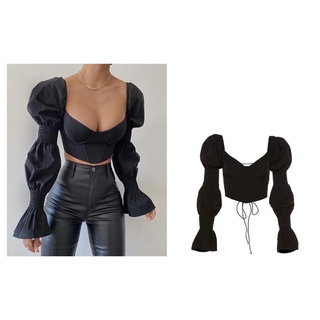 Áo corset tay dài