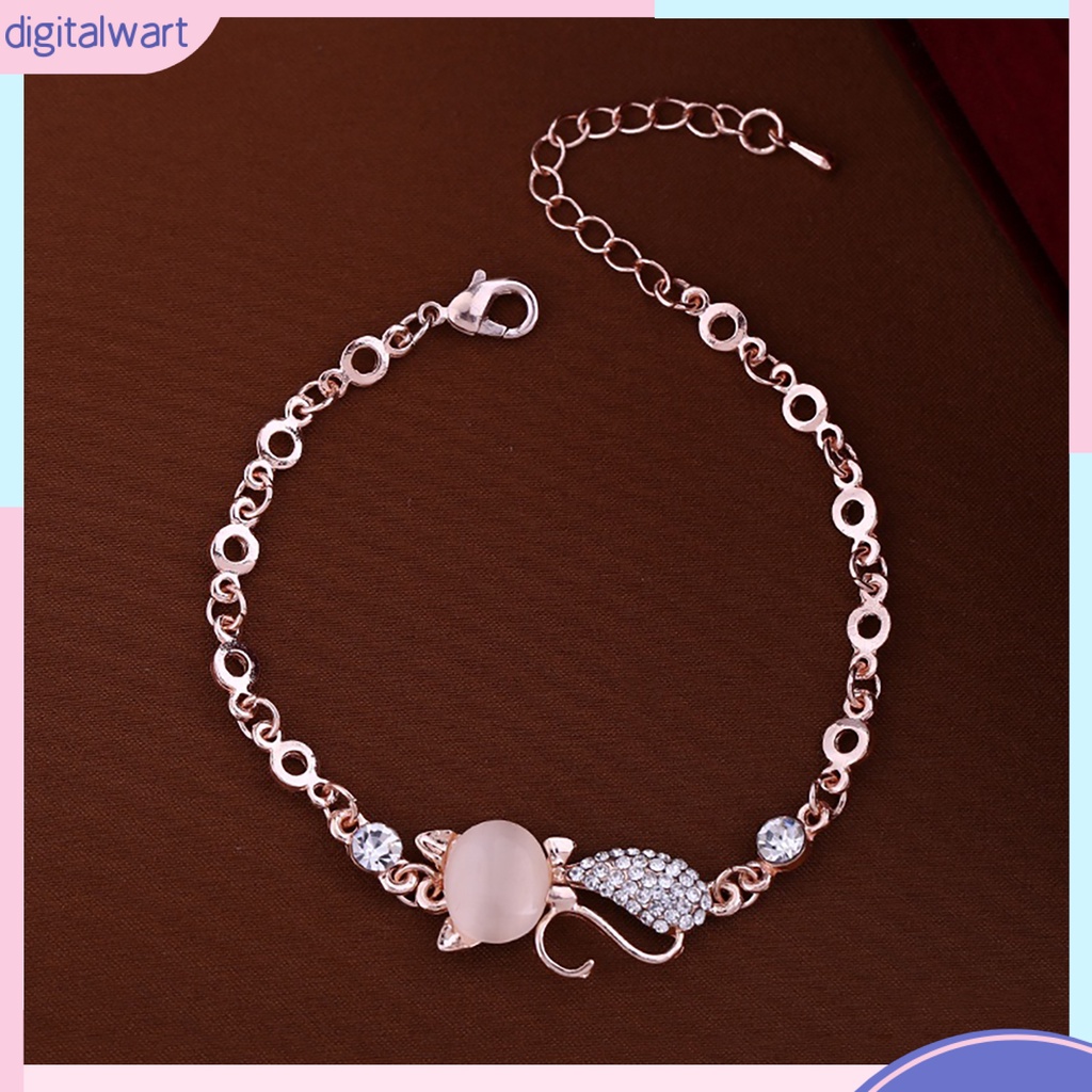 Vòng Tay Mặt Mèo Đính Đá Thời Trang