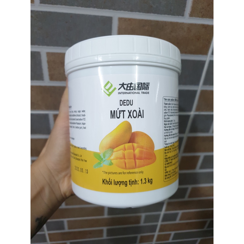 mứt hoa quả DEDU chai test 120ml - dành để thử mẫu rất tiện