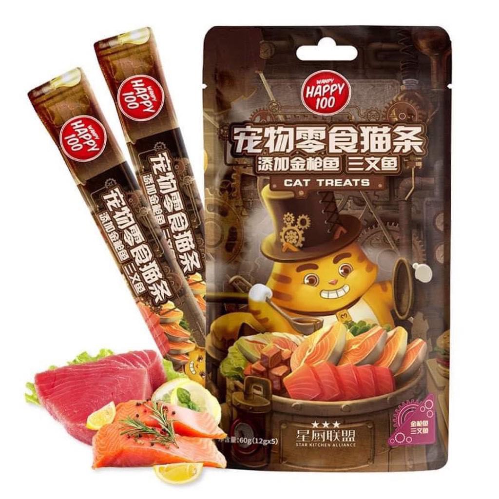[GIÁ DÙNG THỬ] Súp thưởng Wanpy Happy 100 Star cho mèo