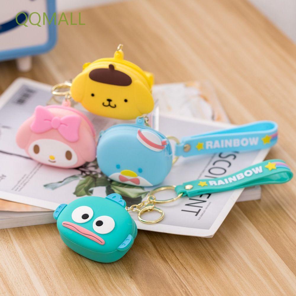 Túi đựng tai nghe/ chìa khóa/ tiền xu mini bằng silicon có khóa kéo thời trang