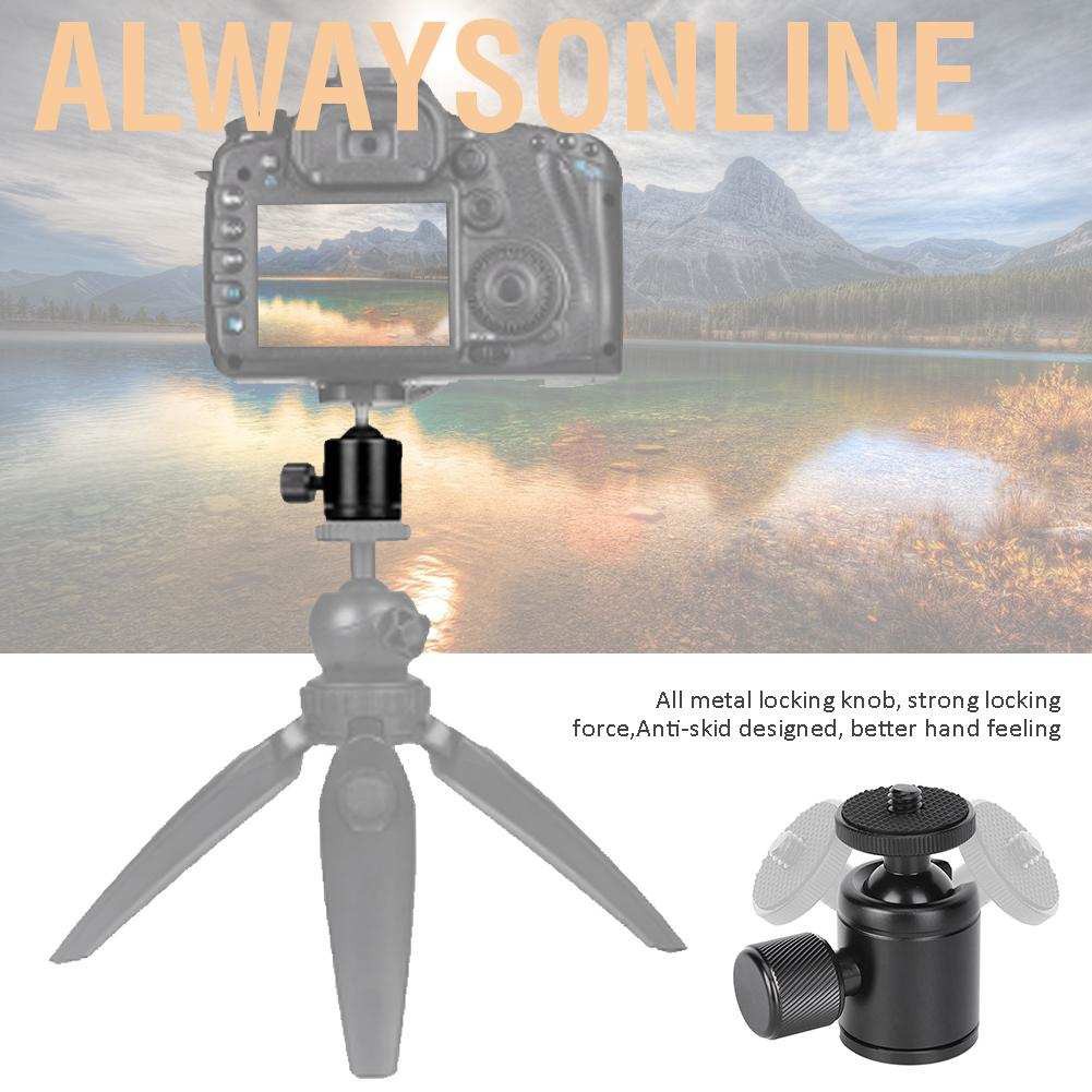 Alwaysonline CNC Spherical Ballhead Universal 1/4 Inch Screw Interface for Tripod Monopod CL