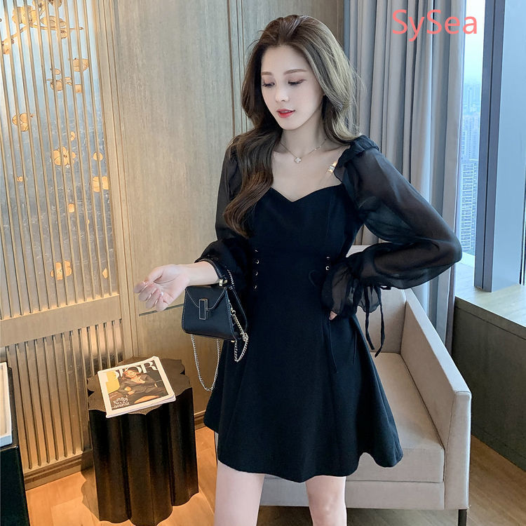 Đầm Dáng Chữ A Tay Dài Kiểu Hàn Quốc Thời Trang Mùa Thu Cho Nữ | BigBuy360 - bigbuy360.vn